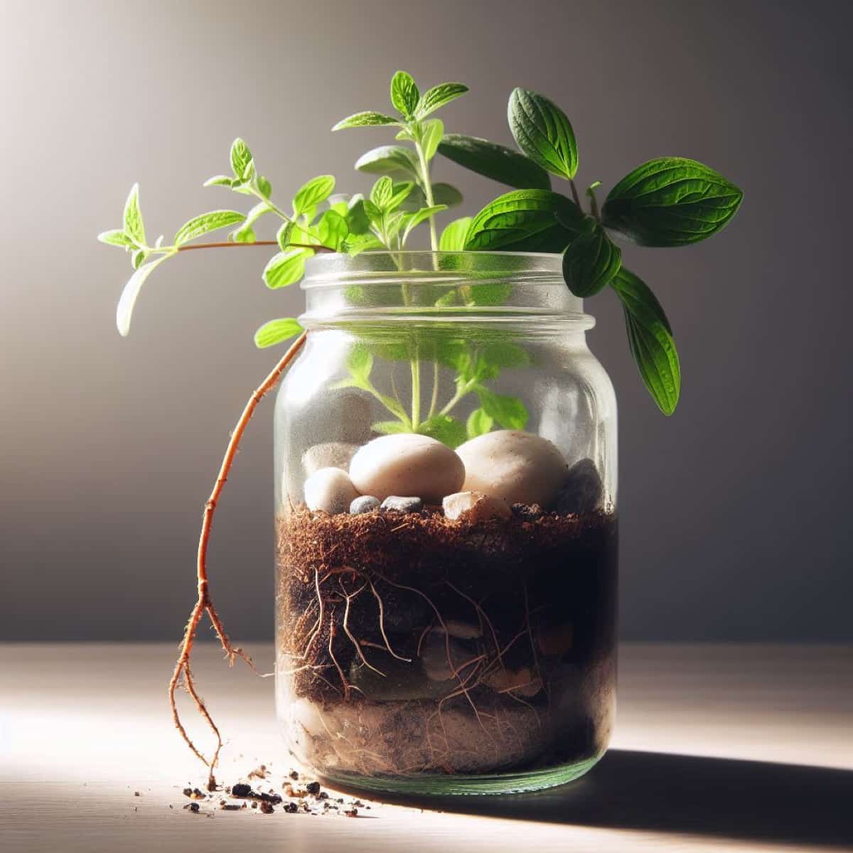 Plant in a jar