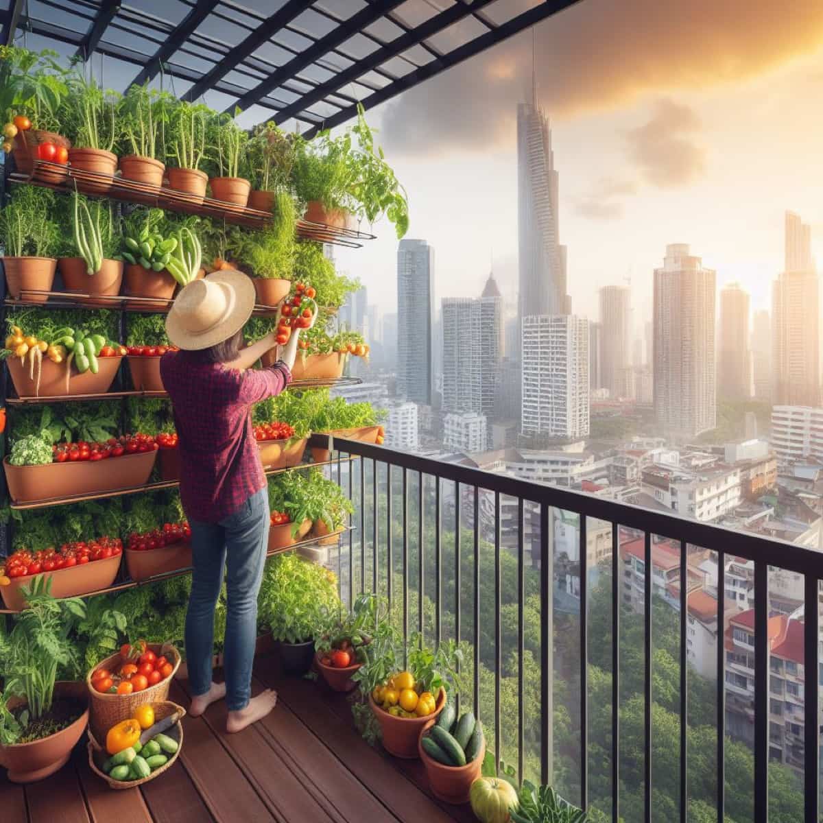 Balcony Vegetable Gardening Design